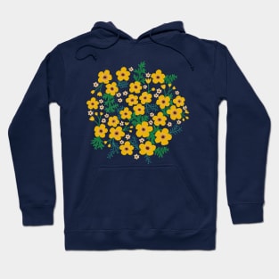 Buttercup garden in yellow and blue Hoodie